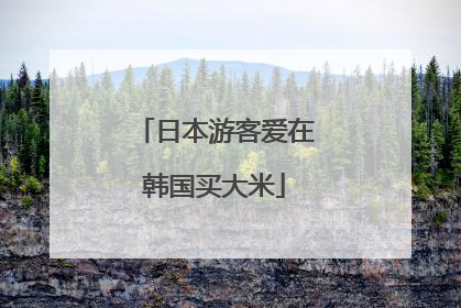 日本游客爱在韩国买大米