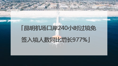昆明机场口岸240小时过境免签入境人数同比增长977%