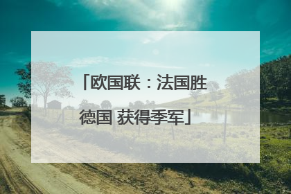 欧国联：法国胜德国 获得季军