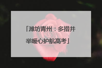 潍坊青州：多措并举暖心护航高考