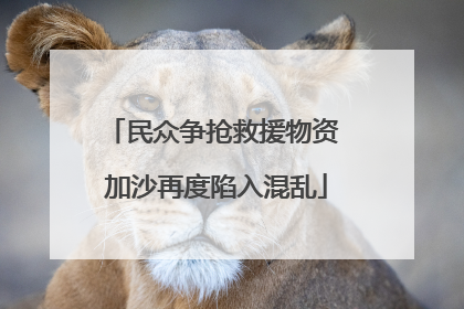 民众争抢救援物资 加沙再度陷入混乱