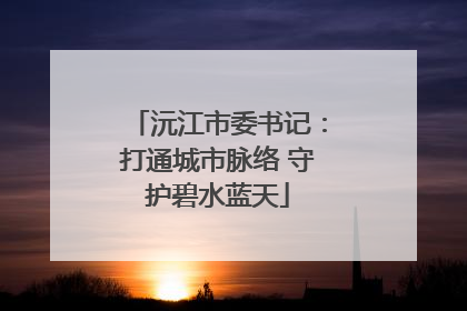 沅江市委书记：打通城市脉络 守护碧水蓝天
