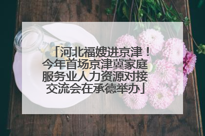 河北福嫂进京津！今年首场京津冀家庭服务业人力资源对接交流会在承德举办