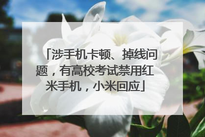 涉手机卡顿、掉线问题，有高校考试禁用红米手机，小米回应