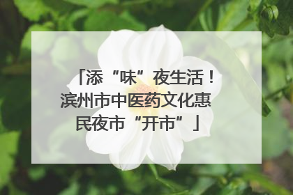 添“味”夜生活！滨州市中医药文化惠民夜市“开市”
