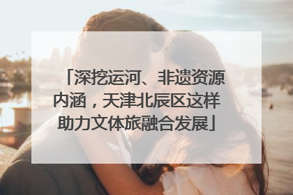 深挖运河、非遗资源内涵，天津北辰区这样助力文体旅融合发展