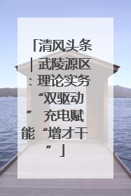 清风头条｜武陵源区：理论实务“双驱动 ” 充电赋能“增才干”
