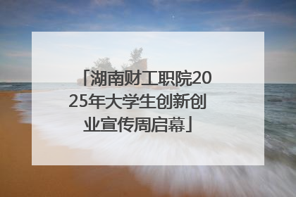 湖南财工职院2025年大学生创新创业宣传周启幕