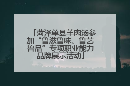 菏泽单县羊肉汤参加“鲁滋鲁味、鲁艺鲁品”专项职业能力品牌展示活动