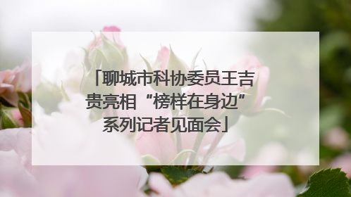 聊城市科协委员王吉贵亮相“榜样在身边”系列记者见面会