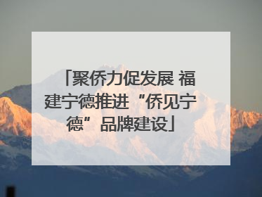聚侨力促发展 福建宁德推进“侨见宁德”品牌建设