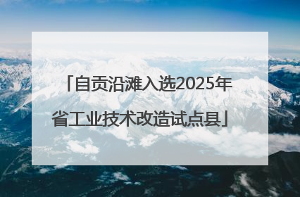 自贡沿滩入选2025年省工业技术改造试点县