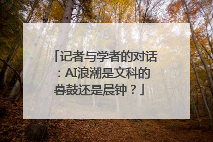 记者与学者的对话：AI浪潮是文科的暮鼓还是晨钟？