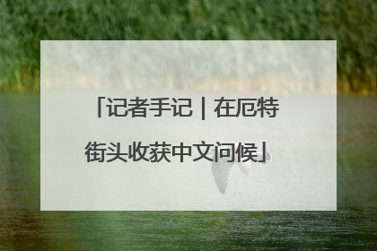 记者手记｜在厄特街头收获中文问候