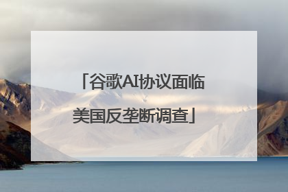 谷歌AI协议面临美国反垄断调查
