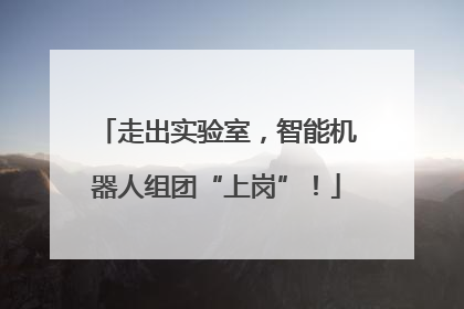 走出实验室，智能机器人组团“上岗”！
