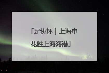 足协杯｜上海申花胜上海海港