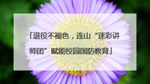 退役不褪色，连山“迷彩讲师团”赋能校园国防教育