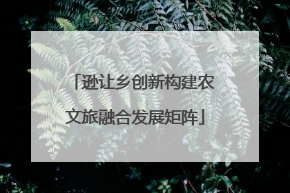 逊让乡创新构建农文旅融合发展矩阵