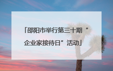 邵阳市举行第三十期“企业家接待日”活动