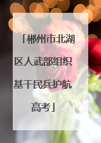 郴州市北湖区人武部组织基干民兵护航高考