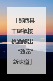 郧西县羊尾镇樱桃酒酿出“致富”新味道