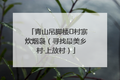 青山吊脚楼 村寨炊烟袅（寻找最美乡村·上敖村）