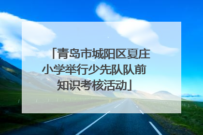 青岛市城阳区夏庄小学举行少先队队前知识考核活动