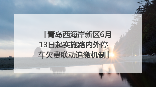 青岛西海岸新区6月13日起实施路内外停车欠费联动追缴机制
