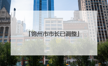 锦州市市长已调整
