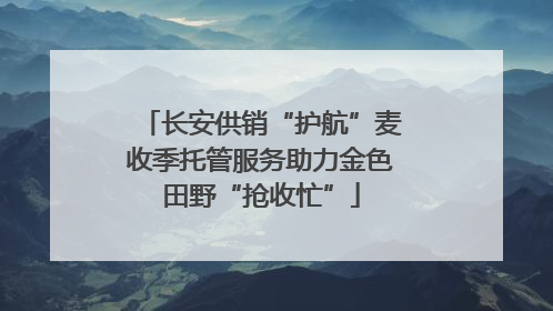 长安供销“护航”麦收季托管服务助力金色田野“抢收忙”