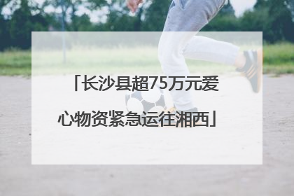 长沙县超75万元爱心物资紧急运往湘西