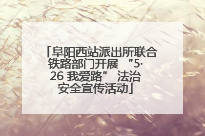 阜阳西站派出所联合铁路部门开展 “5·26 我爱路” 法治安全宣传活动