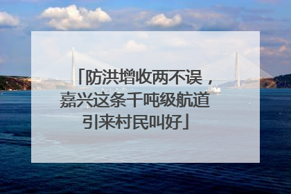 防洪增收两不误，嘉兴这条千吨级航道引来村民叫好