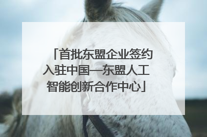 首批东盟企业签约入驻中国—东盟人工智能创新合作中心