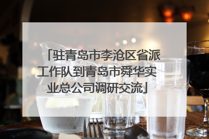 驻青岛市李沧区省派工作队到青岛市舜华实业总公司调研交流