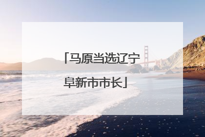 马原当选辽宁阜新市市长