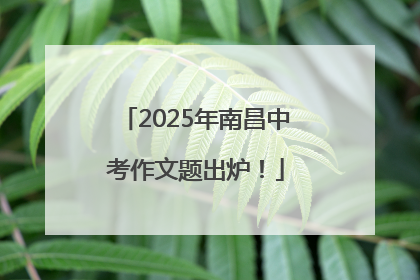 2025年南昌中考作文题出炉！