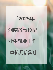 2025年河南省高校毕业生就业工作宣传月启动