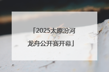 2025太原汾河龙舟公开赛开幕