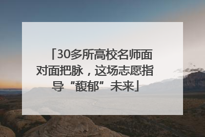 30多所高校名师面对面把脉，这场志愿指导“馥郁”未来