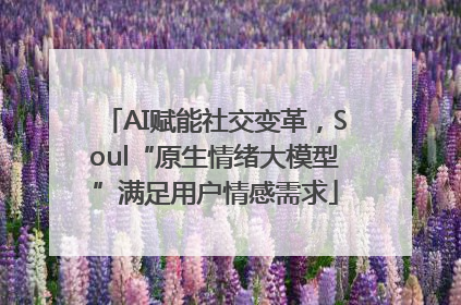 AI赋能社交变革，Soul“原生情绪大模型”满足用户情感需求